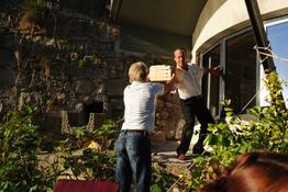 Pizza heiß auf den Kahn