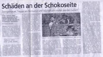 Schwäbisches Tagblatt Schäden an der Neckarmauer Claus Hipp