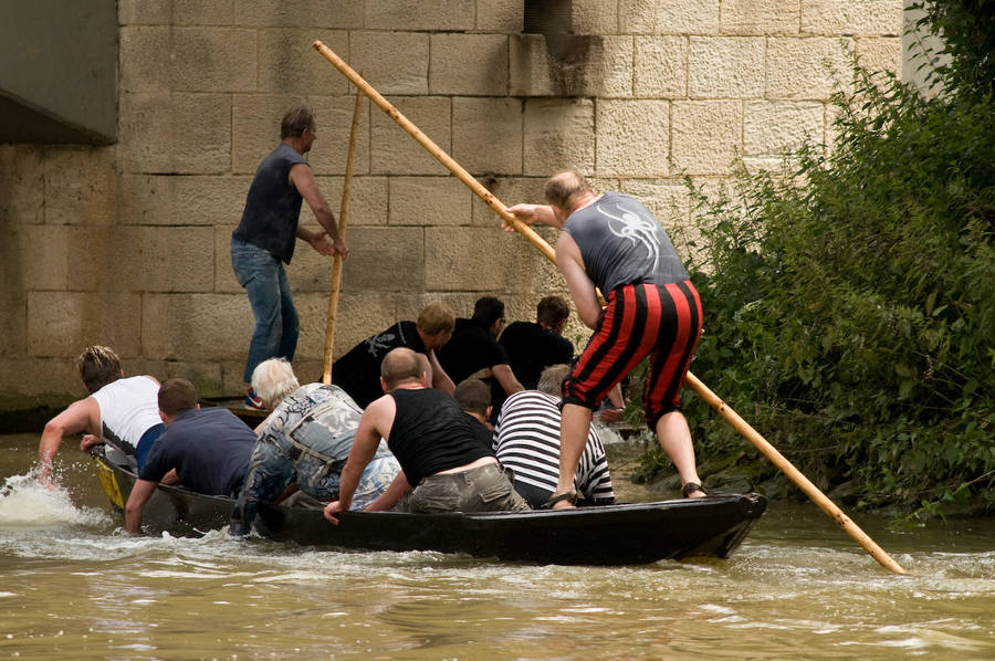 Stocherkahn Tübingen Stocherkahnrennen 2008